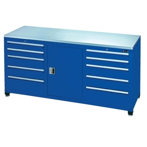 서랍도어형 대형공구함+SUS작업대 TDCR1800 COMBI-10D