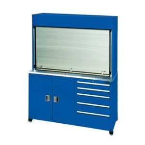 [셔터식]서랍도어형 대형공구함+공구걸이+작업대 TDCR1500 COMBI-5D/SHT