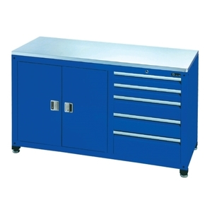 서랍도어형 대형공구함+SUS작업대 TDCR1500 COMBI-5D